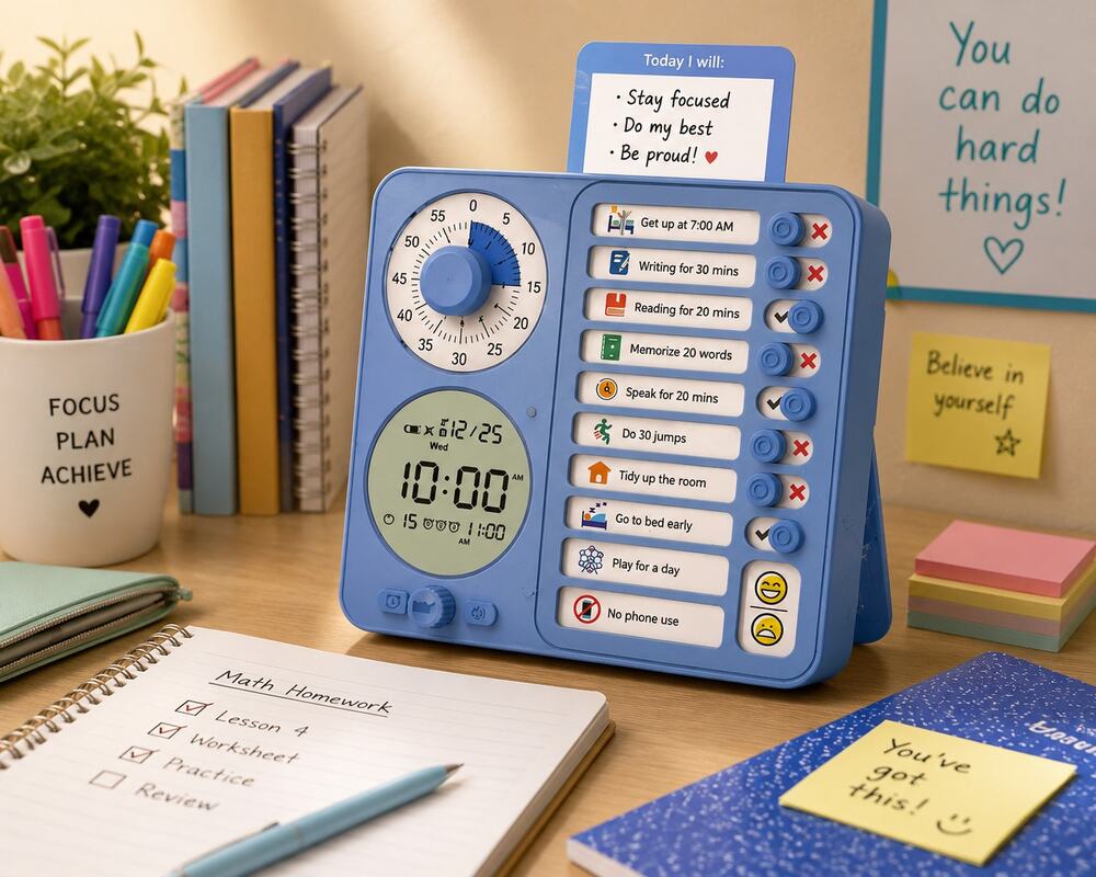 Herloreen VT30 3-in-1 Visual Task Timer Planning Board ADHD New Sealed